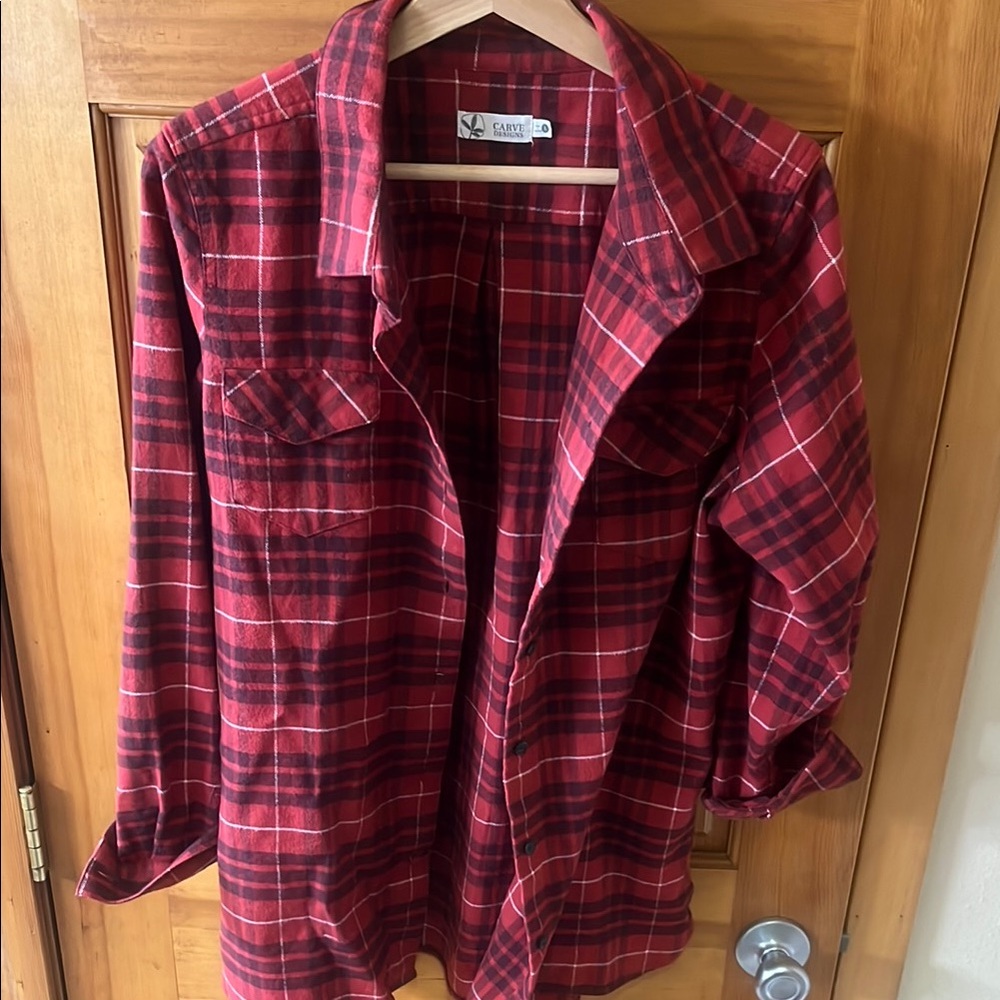 Red Plaid Flannel Shirt